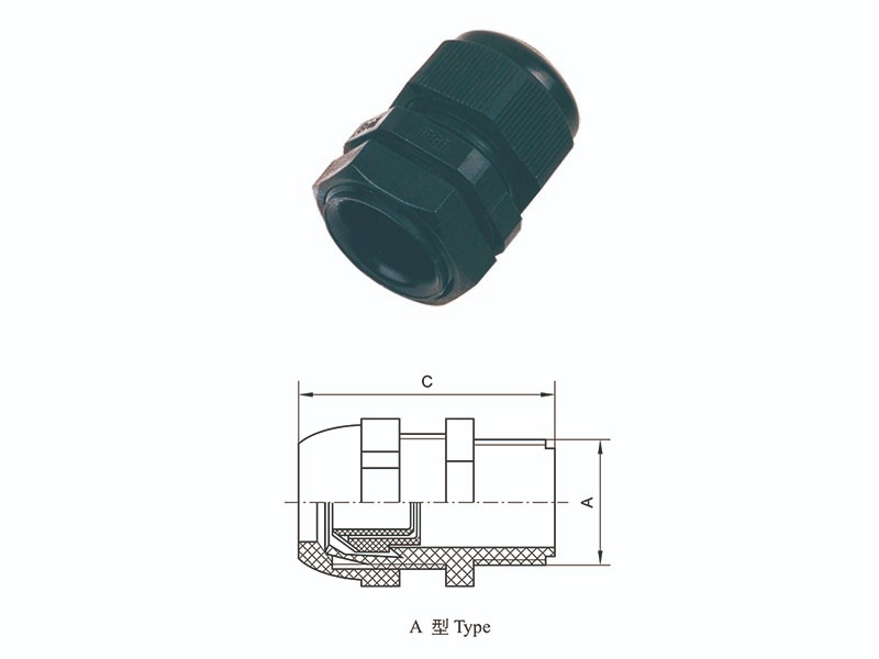 Water dust-proof cable-clamping connector D Type